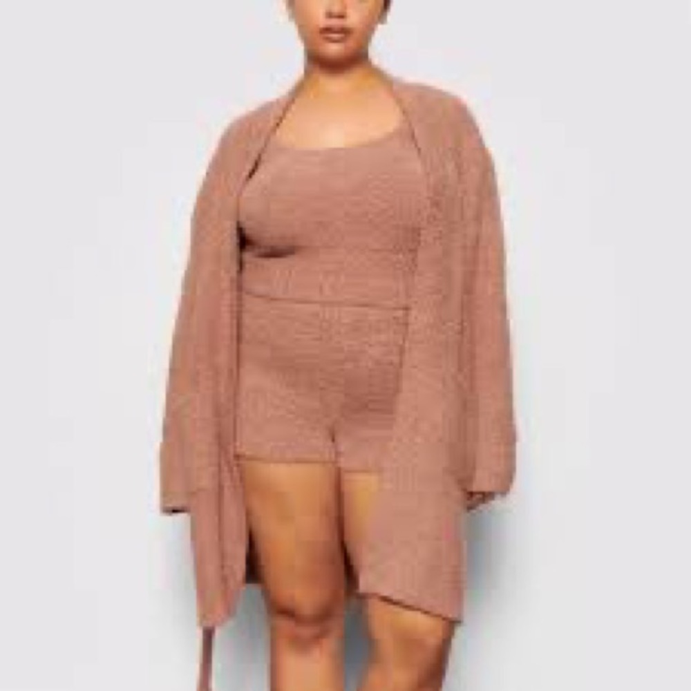 Skims Cozy Robe in Rose Clay